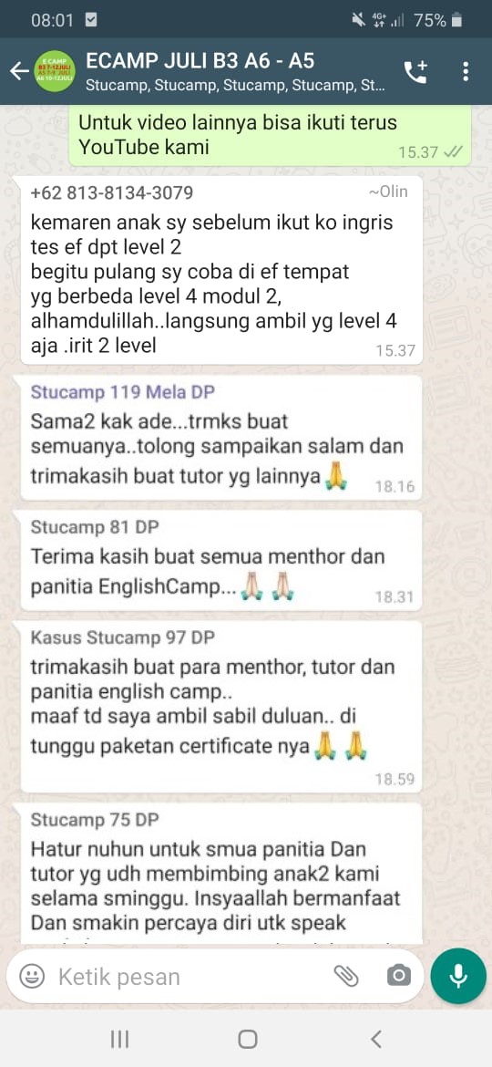 testimoni Program liburan kampung inggris bandung desainggris.com
