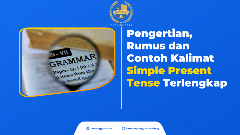 Pengertian, Rumus dan Contoh Kalimat Simple Present Tense Terlengkap desainggris.com