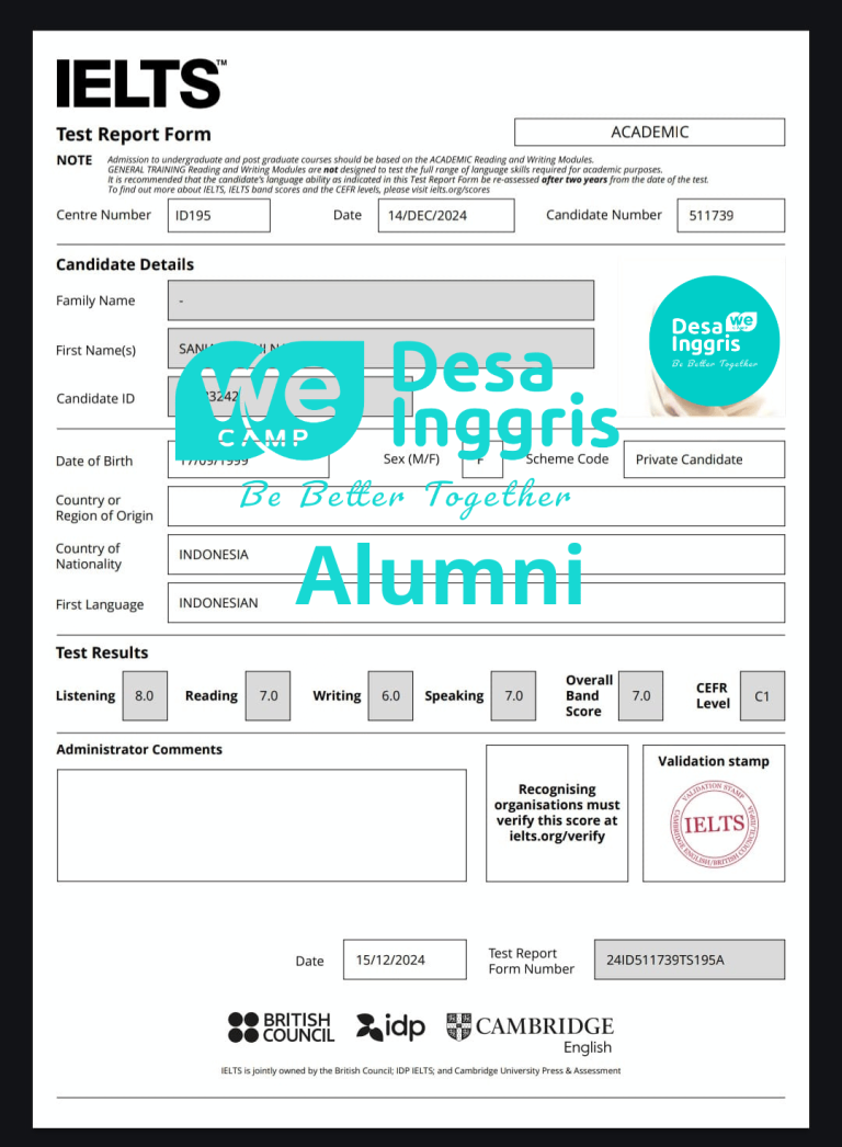 Tembus Skor IELTS 6.5