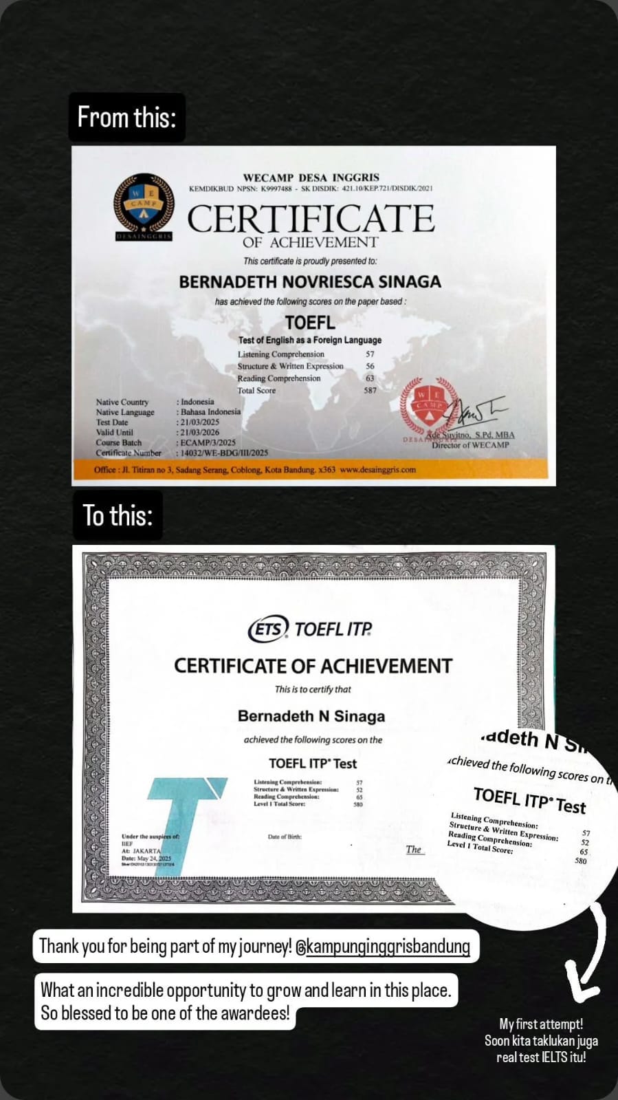testi toefl kampung inggris bandung desa inggris